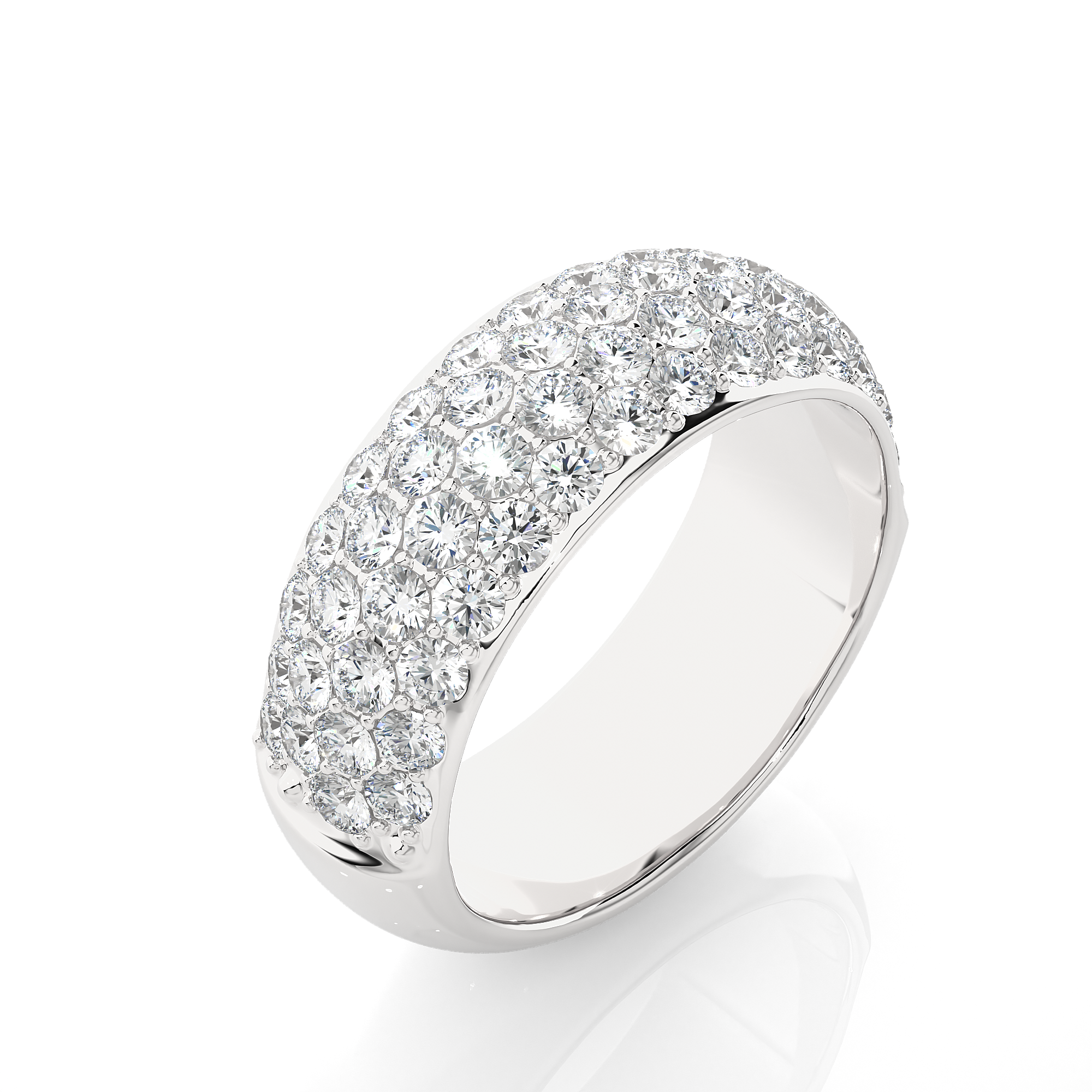 1.87 Carat H Color VS1 Clarity Diamond Studded Natural Diamond Ring.